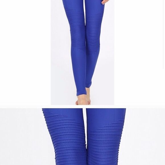 FLASH SALE!! HOST PICK!! NWT! L/XL BLUE LEGGINGS - Picture 1 of 3